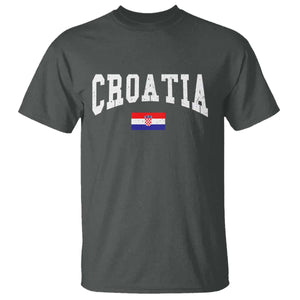 Croatia Hrvatska Flag Zagreb Croatian Jersey Retro T Shirt