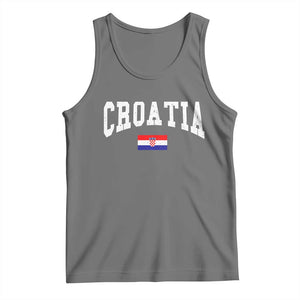 Croatia Hrvatska Flag Zagreb Croatian Jersey Retro Tank Top