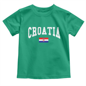 Croatia Hrvatska Flag Zagreb Croatian Jersey Retro Toddler T Shirt