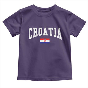 Croatia Hrvatska Flag Zagreb Croatian Jersey Retro Toddler T Shirt