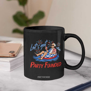 George Washington 4th of July Pool Party Coffee Mug Let's Get This Party Founded