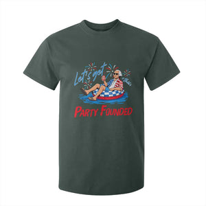 George Washington 4th of July Pool Party T Shirt For Kid Let's Get This Party Founded