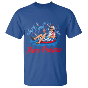 George Washington 4th of July Pool Party T Shirt Let's Get This Party Founded