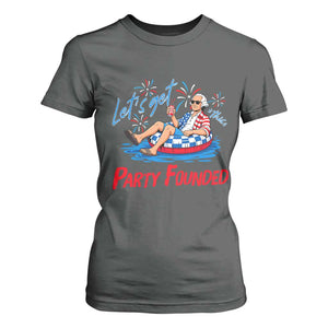 George Washington 4th of July Pool Party T Shirt For Women Let's Get This Party Founded