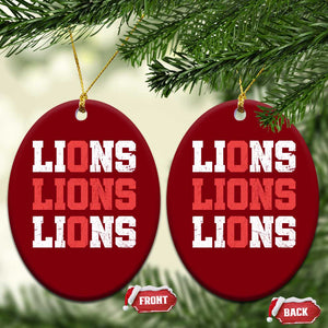England Lions Soccer English Pride Ceramic Ornament