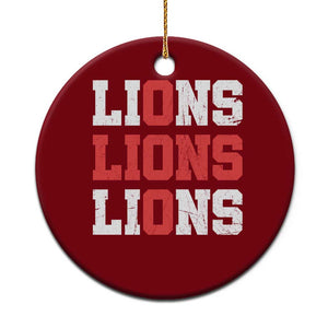 England Lions Soccer English Pride Ceramic Ornament