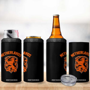 Netherlands Dutch Republic Lion Vintage Holland Crest 4 in 1 Can Cooler Tumbler
