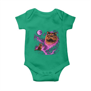 Princess Cat Howling To The Moon Vintage 90s Nature Baby Onesie TS11 Irish Green Print Your Wear