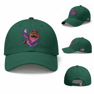 Princess Cat Howling To The Moon Vintage 90s Nature Baseball Cap TS11 Baseball Cap Universal Fit Irish Green Print Your Wear