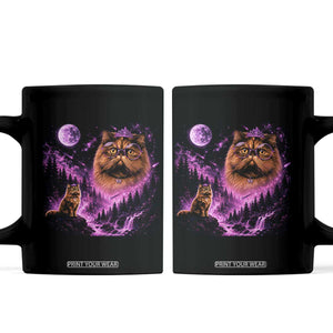 Princess Cat Howling To The Moon Vintage 90s Nature Coffee Mug TS11 Black Print Your Wear