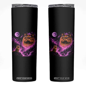 Princess Cat Howling To The Moon Vintage 90s Nature Skinny Tumbler TS11 Black Print Your Wear