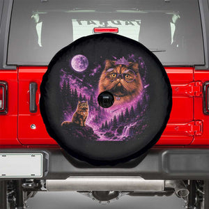Princess Cat Howling To The Moon Vintage 90s Nature Spare Tire Cover TS11 Black Print Your Wear