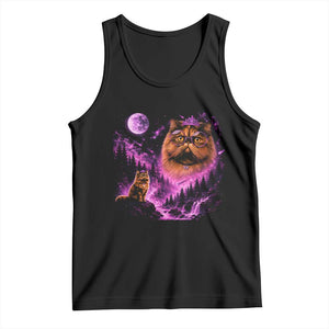 Princess Cat Howling To The Moon Vintage 90s Nature Tank Top TS11 Black Print Your Wear