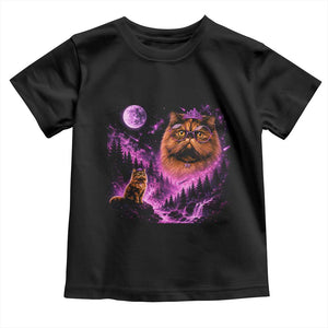 Princess Cat Howling To The Moon Vintage 90s Nature Toddler T Shirt TS11 Black Print Your Wear