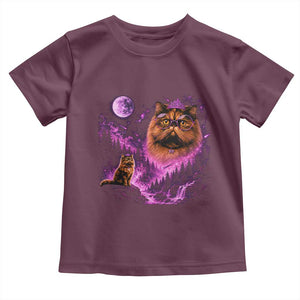 Princess Cat Howling To The Moon Vintage 90s Nature Toddler T Shirt TS11 Maroon Print Your Wear