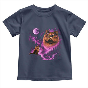 Princess Cat Howling To The Moon Vintage 90s Nature Toddler T Shirt TS11 Navy Print Your Wear