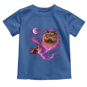 Princess Cat Howling To The Moon Vintage 90s Nature Toddler T Shirt TS11 Royal Blue Print Your Wear