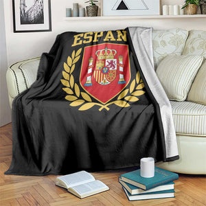 Espana Escudo Retro Spain Coat of Arms Español Throw Blanket