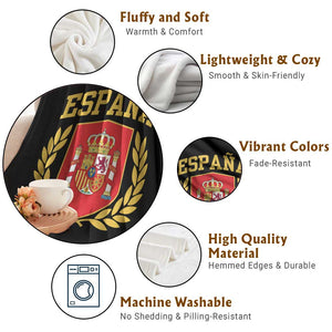 Espana Escudo Retro Spain Coat of Arms Español Throw Blanket