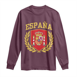 Espana Escudo Retro Spain Coat of Arms Español Long Sleeve Shirt