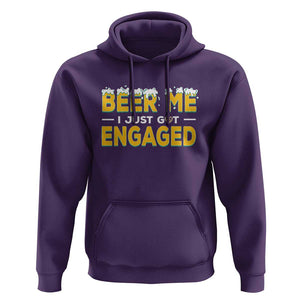 Funny Engagement Hoodie Beer Me I Just Got Engaged Ring Beer TS11 Purple Print Your Wear