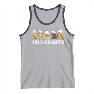 Funny Beer Tank Top I Do Crafts Vintage Beer Brewing TS11 Athletic Heather Navy Print Your Wear