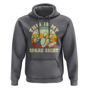 Funny Bowling Hoodie This Is My Spare Shirt Retro Ball Pins Strike Spilt TS11 Charcoal Print Your Wear