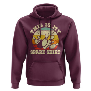 Funny Bowling Hoodie This Is My Spare Shirt Retro Ball Pins Strike Spilt TS11 Maroon Print Your Wear
