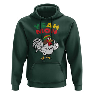 Jamaica Chicken Hoodie Yeah Mon Jamaican Rastacap TS11 Dark Forest Green Print Your Wear