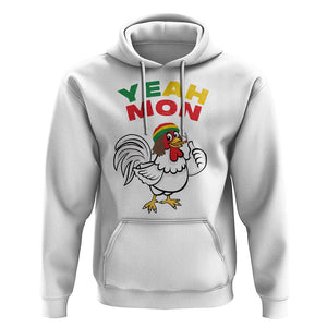 Jamaica Chicken Hoodie Yeah Mon Jamaican Rastacap TS11 White Print Your Wear