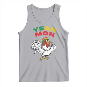 Jamaica Chicken Tank Top Yeah Mon Jamaican Rastacap TS11 Athletic Heather Print Your Wear