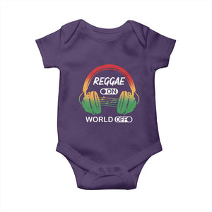 Reggae On World Off Baby Onesie Reggae King Music Rastafarian TS11 Purple Print Your Wear