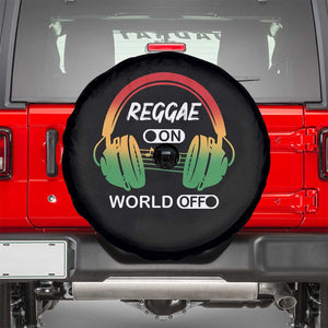 Reggae On World Off Spare Tire Cover Reggae King Music Rastafarian TS11 Black Print Your Wear