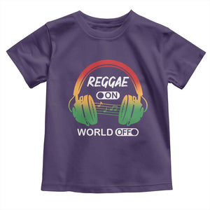 Reggae On World Off Toddler T Shirt Reggae King Music Rastafarian TS11 Purple Print Your Wear