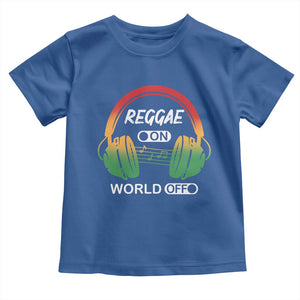 Reggae On World Off Toddler T Shirt Reggae King Music Rastafarian TS11 Royal Blue Print Your Wear