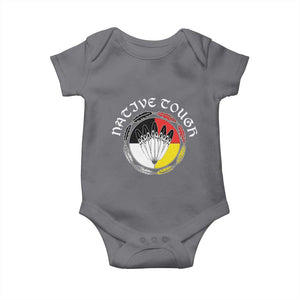 Native Tough Baby Onesie Indian American Medicine Wheel Feathers TS11 Charcoal Print Your Wear