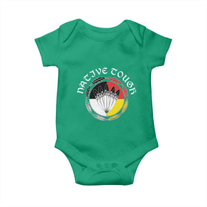 Native Tough Baby Onesie Indian American Medicine Wheel Feathers TS11 Irish Green Print Your Wear