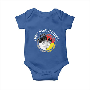 Native Tough Baby Onesie Indian American Medicine Wheel Feathers TS11 Royal Blue Print Your Wear