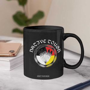 Native Tough Coffee Mug Indian American Medicine Wheel Feathers TS11 Print Your Wear