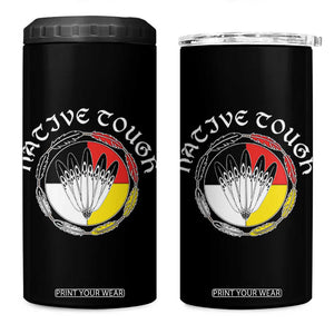 Native Tough 4 in 1 Can Cooler Tumbler Indian American Medicine Wheel Feathers TS11 One Size: 16 oz Black Print Your Wear
