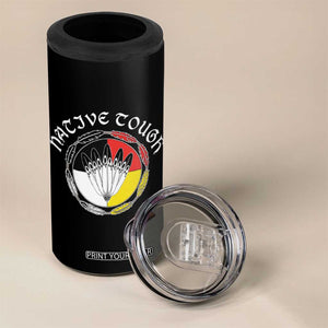Native Tough 4 in 1 Can Cooler Tumbler Indian American Medicine Wheel Feathers TS11 Print Your Wear