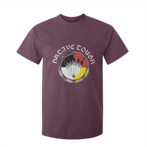 Native Tough T Shirt For Kid Indian American Medicine Wheel Feathers TS11 Maroon Print Your Wear