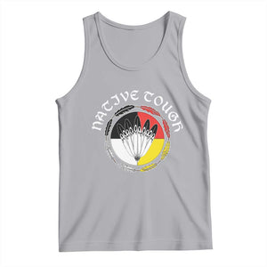 Native Tough Tank Top Indian American Medicine Wheel Feathers TS11 Athletic Heather Print Your Wear