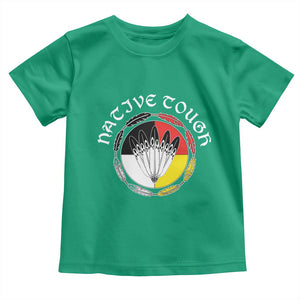 Native Tough Toddler T Shirt Indian American Medicine Wheel Feathers TS11 Irish Green Print Your Wear