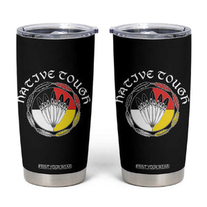Native Tough Tumbler Cup Indian American Medicine Wheel Feathers TS11 Black Print Your Wear
