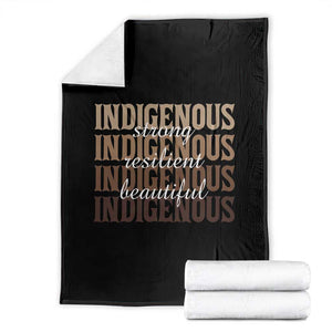 Proud Native American Indigenous Strong Resilient Beautiful Throw Blanket TS11 Black Print Your Wear