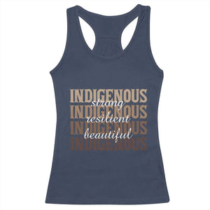 Proud Native American Indigenous Strong Resilient Beautiful Racerback Tank Top TS11 Navy Print Your Wear