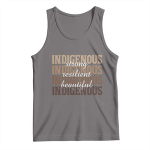 Proud Native American Indigenous Strong Resilient Beautiful Tank Top TS11 Deep Heather Print Your Wear