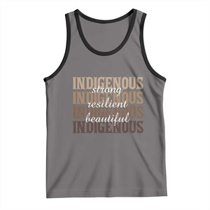 Proud Native American Indigenous Strong Resilient Beautiful Tank Top TS11 Deep Heather Black Print Your Wear