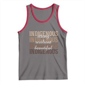Proud Native American Indigenous Strong Resilient Beautiful Tank Top TS11 Deep Heather Red Print Your Wear